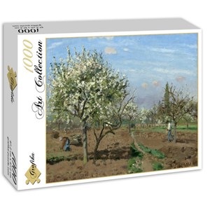 Grafika (02028) - Camille Pissarro: "Orchard in Bloom, Louveciennes, 1872" - 1000 pieces puzzle