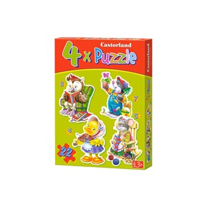 Castorland (B-04102) - "Playing Animals" - 4 5 6 7 pieces puzzle