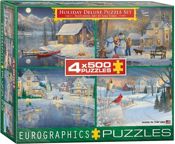 Eurographics (8904-0982) - Sam Timm: "Holiday Deluxe Puzzle Set" - 500 pieces puzzle