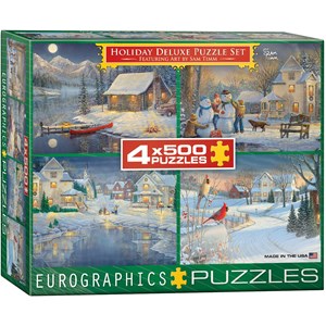 Eurographics (8904-0982) - Sam Timm: "Holiday Deluxe Puzzle Set" - 500 pieces puzzle