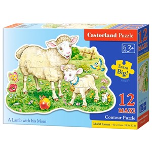 Castorland (B-120079) - "A Lamb with his Mom" - 12 pieces puzzle