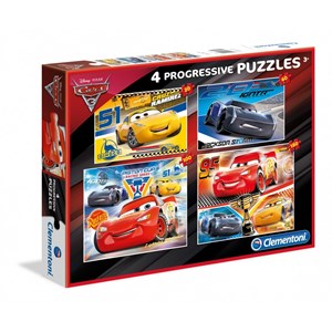 Clementoni (07714) - "Cars" - 20 60 100 180 pieces puzzle