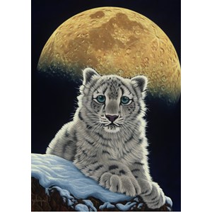 Grafika (T-00412) - Schim Schimmel, William Schimmel: "Moon Leopard" - 1000 pieces puzzle