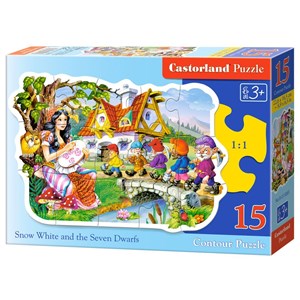 Castorland (B-015085) - "Snow White and the Seven Dwarfs" - 15 pieces puzzle