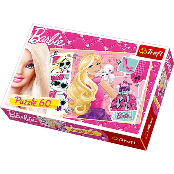 Trefl (17224) - Barbie, Shopping day - 60 pieces puzzle