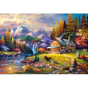 Castorland (C-151462) - "Cottage Mountain Hideaway" - 1500 pieces puzzle