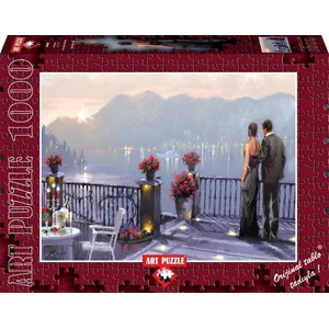 Art Puzzle (4449) - Richard Macneil: "Lake Cafe" - 1000 pieces puzzle