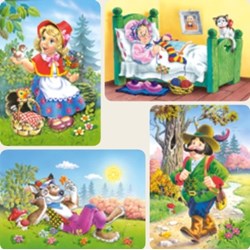 Castorland (04294) - "Little Red Riding Hood" - 8 12 15 20 pieces puzzle