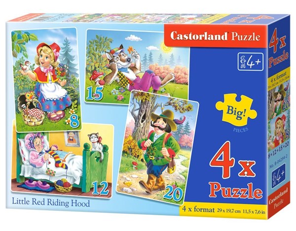 Castorland (04294) - "Little Red Riding Hood" - 8 12 15 20 pieces puzzle
