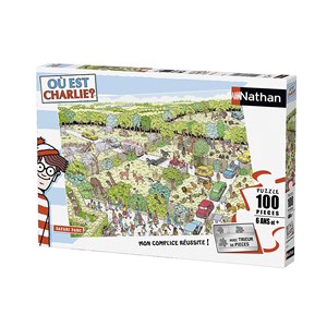 Nathan (86725) - "Where's Wally? Safaripark" - 100 pieces puzzle