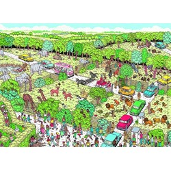 Nathan (86725) - "Where's Wally? Safaripark" - 100 pieces puzzle