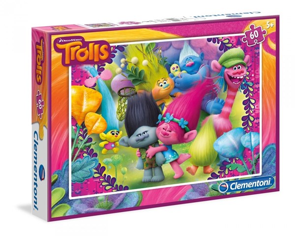Clementoni (08422) - "Trolls" - 60 pieces puzzle