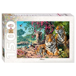 Step Puzzle (83054) - "Tigers" - 1500 pieces puzzle