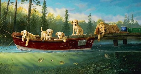 SunsOut (71196) - Terry Doughty: "Fishing Lessons" - 500 pieces puzzle