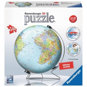 Ravensburger (12435) - "Globe in German Language" - 540 pieces puzzle