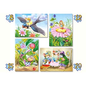 Castorland (B-04270) - "4 tales and legends" - 8 12 15 20 pieces puzzle