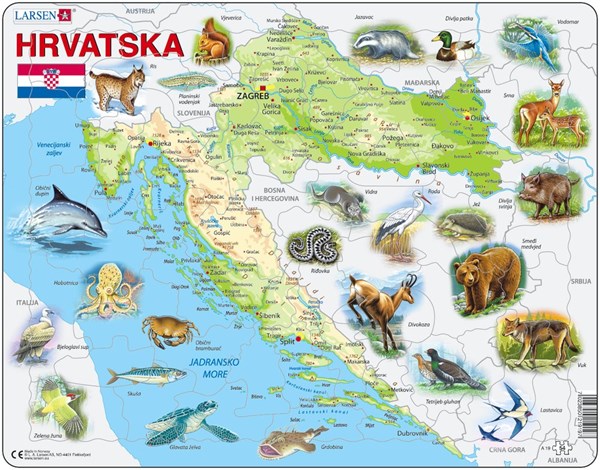 Larsen (A19) - "Croatia" - 54 pieces puzzle
