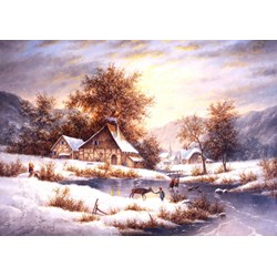 Grafika (T-00503) - Dennis Lewan: "Amber Sky Of Winter" - 1000 pieces puzzle