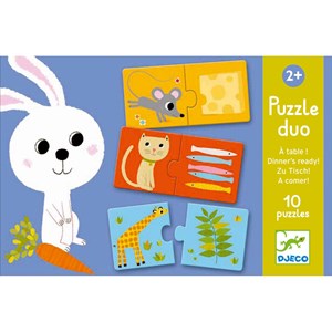 Djeco (08166) - "Duo Puzzle, Dinner's Ready!" - 2 pieces puzzle