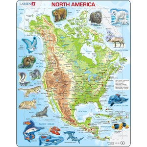 Larsen (A32-GB) - "North America" - 66 pieces puzzle