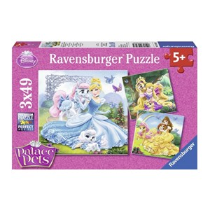 Ravensburger (09346) - "Belle, Cinderella And Raiponce" - 49 pieces puzzle