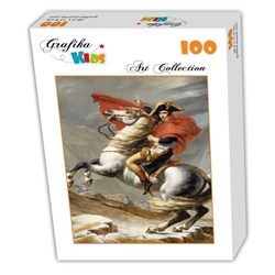 Grafika (00350) - Jacques-Louis David: "Napoleon Crossing the Alps" - 100 pieces puzzle