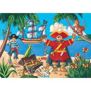 Djeco (07220) - "The Pirate and his Treasure" - 36 pieces puzzle