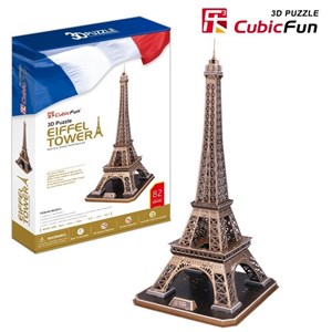 Cubic Fun (MC091H) - "France, Paris: Eiffel Tower" - 82 pieces puzzle