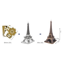 Cubic Fun (MC091H) - "France, Paris: Eiffel Tower" - 82 pieces puzzle