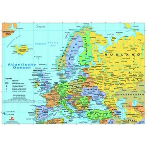 PuzzelMan (125) - "Map of Europe" - 99 pieces puzzle