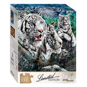 Step Puzzle (79808) - "Find 13 Tigers!" - 1000 pieces puzzle
