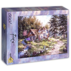 Grafika (T-00510) - Dennis Lewan: "Glacier Ridge Manor" - 1000 pieces puzzle