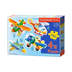 Castorland (B-005048) - "Funny Planes" - 3 4 6 9 pieces puzzle
