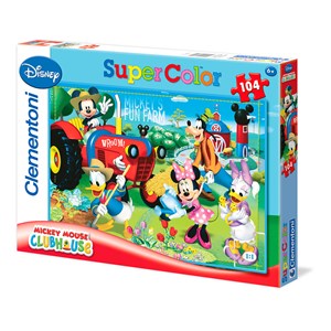 Clementoni (27859) - "Mickey and his Friends at the Farm" - 104 pieces puzzle
