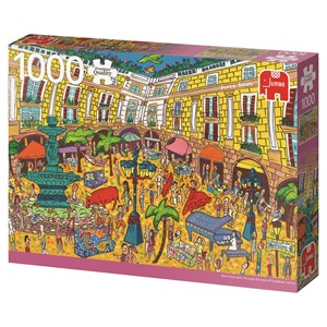 Jumbo (18561) - "Plaça Reial, Barcelona" - 1000 pieces puzzle