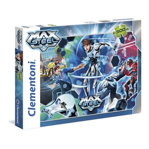 Clementoni (30452) - "Go Turbo Flight Max Steel" - 500 pieces puzzle