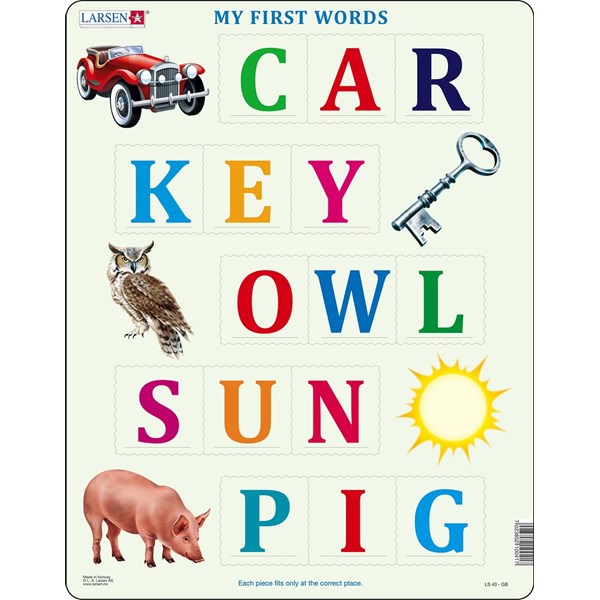 Larsen (LS40-GB) - "My First Words" - 15 pieces puzzle