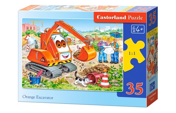Castorland (B-035113) - "Orange Excavateur" - 35 pieces puzzle
