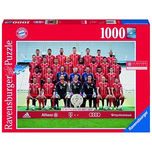 Ravensburger (19758) - "FC Bayern München Season 2017/2018" - 1000 pieces puzzle