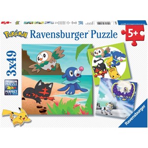 Puzzle 3x49 Pokemon, 40 - 99 pieces
