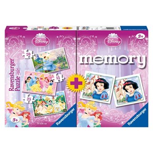 Ravensburger (07228) - "3 Puzzles + Memory Princess" - 15 20 25 pieces puzzle