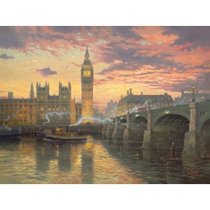 Schmidt Spiele (59471) - Thomas Kinkade: "Evening on London" - 1000 pieces puzzle