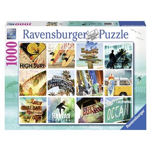 Ravensburger (19506) - "Surfer Collage" - 1000 pieces puzzle
