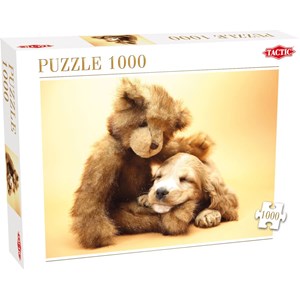 Tactic (40912) - "Puppy and A Teddy" - 1000 pieces puzzle