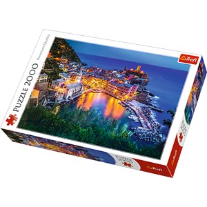 Trefl (27086) - "Vernazza at dusk" - 2000 pieces puzzle