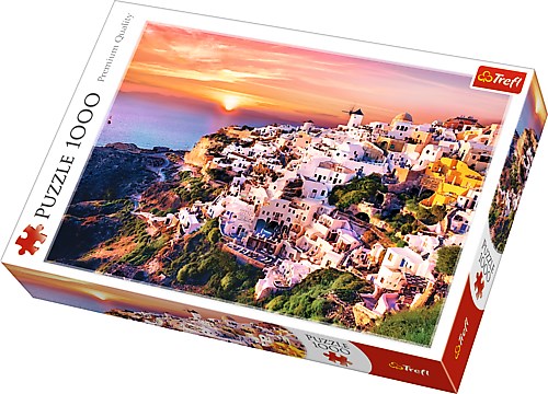 Trefl (10435) - "Sunset over Santorini" - 1000 pieces puzzle