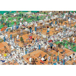 Jumbo (17075) - Jan van Haasteren: "The Tennis Court" - 2000 pieces puzzle