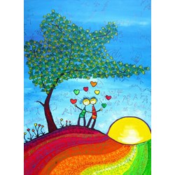 Grafika Kids (01715) - Anne Poire, Patrick Guallino: "Signes et Sillons de Bonheur" - 300 pieces puzzle