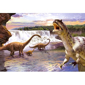 Castorland (B-26999) - "Dinosaurs, Diplodocus" - 260 pieces puzzle