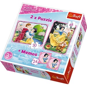 Trefl (90603) - "Disney Princess + Memo" - 30 48 pieces puzzle